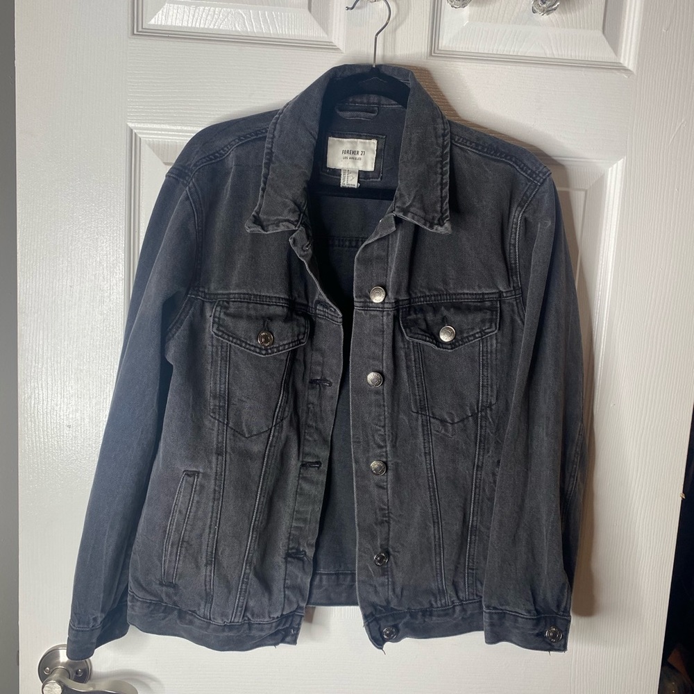 Black denim jacket